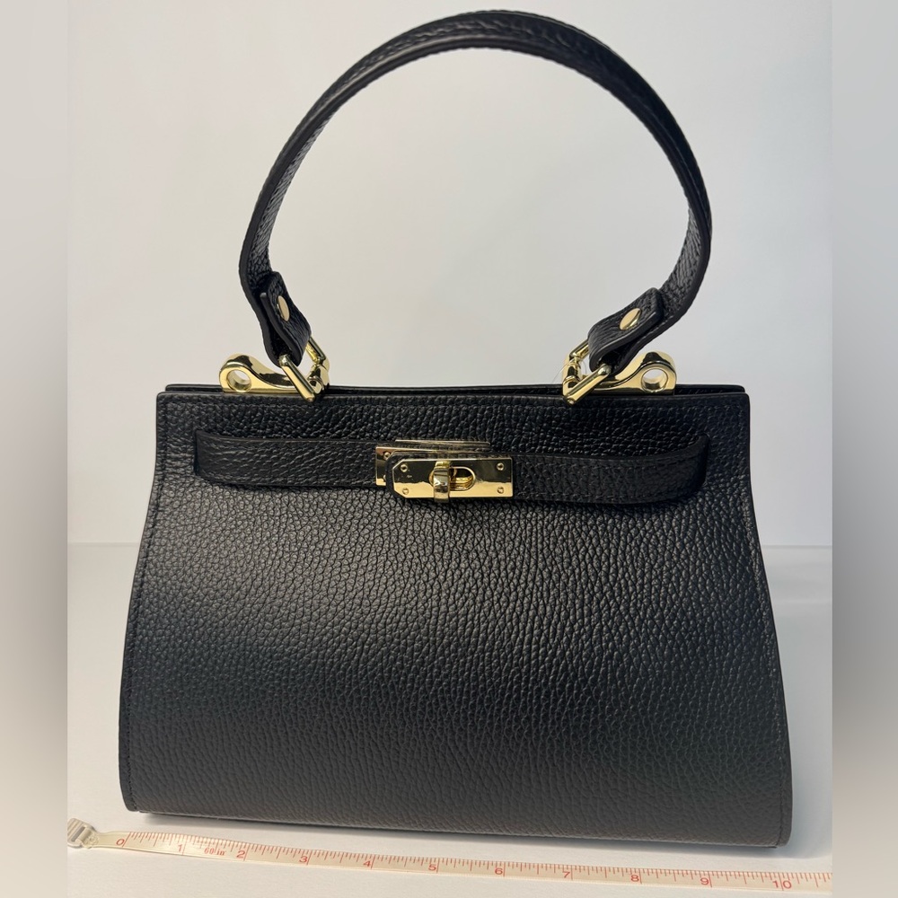 🇮🇹 “Florentina” Black Genuine Italian Leather Purse - Picture 5 of 7
